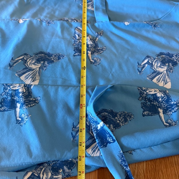 Vintage Blue Tropical Women’s Large 12 Dress Luau From Hilton Hawaiian Village. - Picture 12 of 13